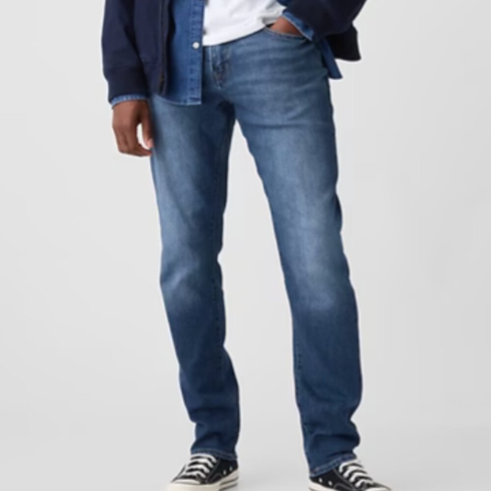 GAP Men's Slim GapFlex Soft Wear Jeans, Medium Wash, 30x30, EUC